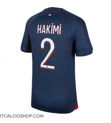 Paris Saint-Germain Achraf Hakimi #2 Prima Maglia 2023-24 Manica Corta